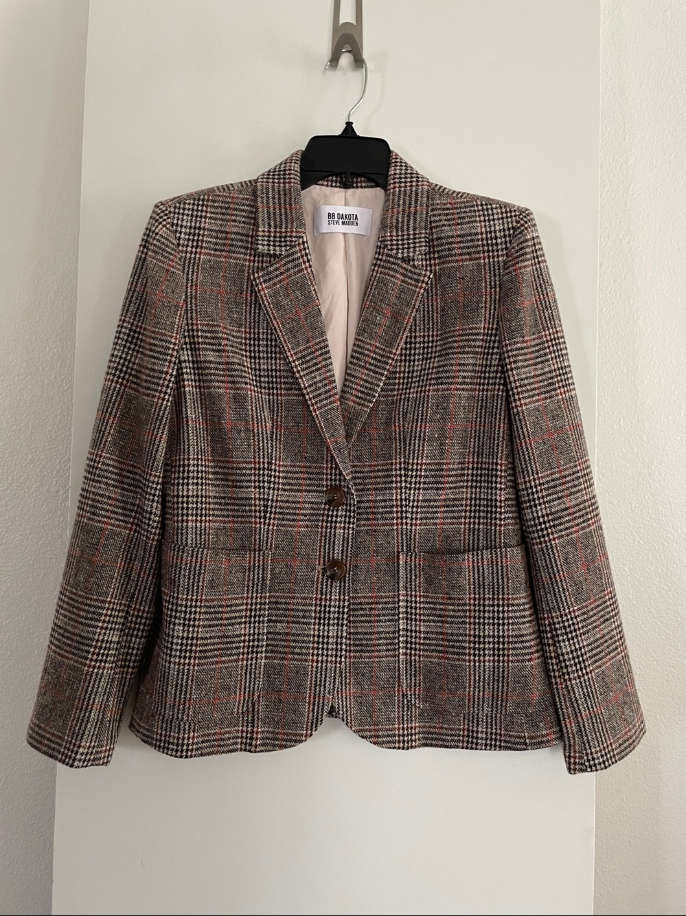 BB Dakota Steve Madden Tweed Classic Preppy Dark Academia Blazer Browns NWOT